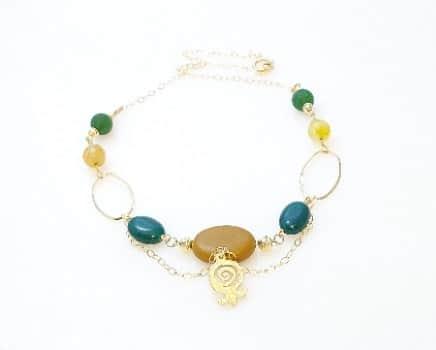 שרשרת שיראל כחול ורוד